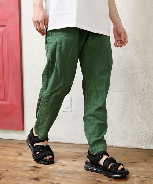 TopIsm（トップイズム）の「【2022】無地コットン ハロンパンツ サルエルパンツ（チノパンツ・メンズ・グリーン/ベージュ/ブラック/ホワイト/カーキ/グレー・LL/M/L）」の6枚目の写真