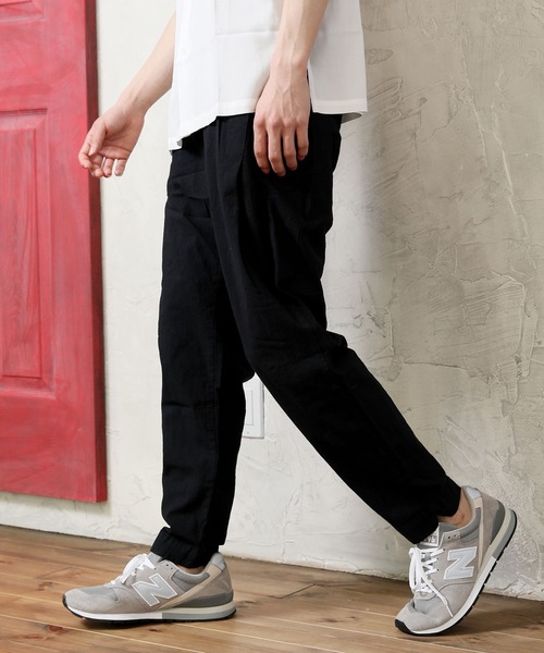 TopIsm（トップイズム）の「【2022】無地コットン ハロンパンツ サルエルパンツ（チノパンツ・メンズ・グリーン/ベージュ/ブラック/ホワイト/カーキ/グレー・LL/M/L）」の3枚目の写真