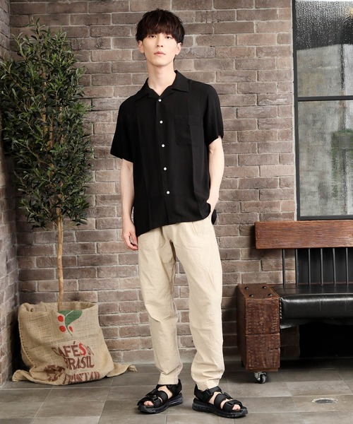 TopIsm（トップイズム）の「【2022】無地コットン ハロンパンツ サルエルパンツ（チノパンツ・メンズ・グリーン/ベージュ/ブラック/ホワイト/カーキ/グレー・LL/M/L）」の12枚目の写真