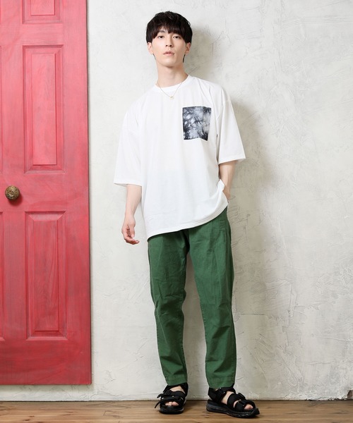 TopIsm（トップイズム）の「【2022】無地コットン ハロンパンツ サルエルパンツ（チノパンツ・メンズ・グリーン/ベージュ/ブラック/ホワイト/カーキ/グレー・LL/M/L）」の13枚目の写真