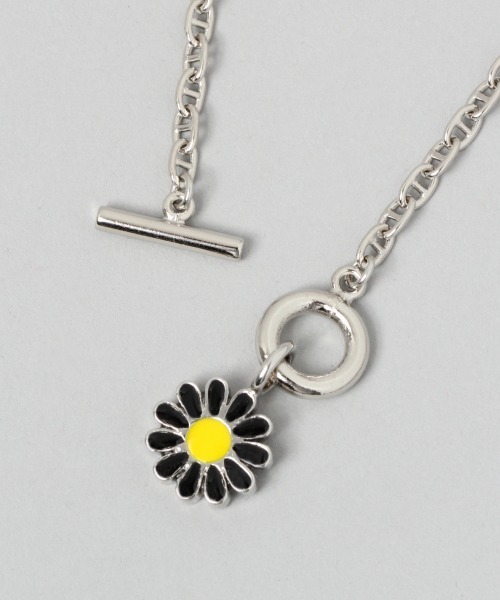 HARE(ハレ)の「フラワーチャームネックレス(HARE)(ネックレス・メンズ・ブラック・FREE)」の4枚目の写真