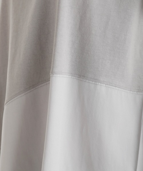 Bou Jeloud(ブージュルード)の「【コットン100】スムースコットンアシメ切り替えTOPS(Tシャツ/カットソー・レディース・ブラック/グレー/オフホワイト/A・FREE)」の7枚目の写真