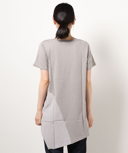 Bou Jeloud(ブージュルード)の「【コットン100】スムースコットンアシメ切り替えTOPS(Tシャツ/カットソー・レディース・ブラック/グレー/オフホワイト/A・FREE)」の10枚目の写真