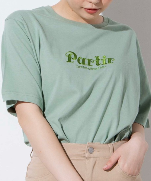 WEGO(ウィゴー)の「WEGO/ワンポイントロゴTシャツ(Tシャツ/カットソー・レディース・グリーン系その他/オフホワイト・MEDIUM/X-LARGE/LARGE/SMALL)」の22枚目の写真