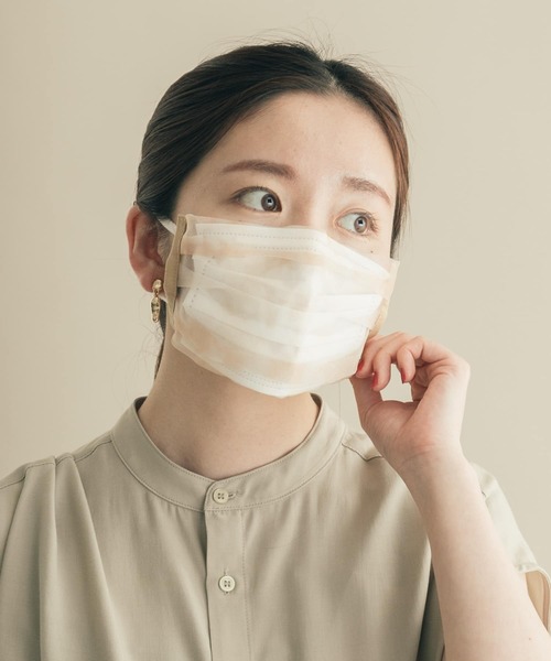 SMELLY（スメリー）の「シアーマスクカバー（その他小物・レディース・ベージュ/ブラウン/グレー・-）」の3枚目の写真