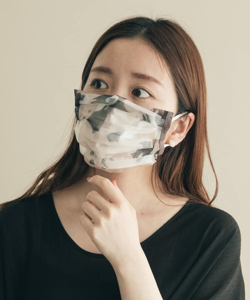 SMELLY（スメリー）の「シアーマスクカバー（その他小物・レディース・ベージュ/ブラウン/グレー・-）」の2枚目の写真