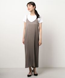 Samansa Mos2 blue | プリーツキャミワンピース(ワンピース)