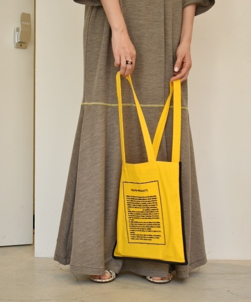 THEATRE PRODUCTS（シアタープロダクツ）の「MANIFEST BAG（トートバッグ・レディース・イエロー/グレー/アイボリー・FREE）」の3枚目の写真