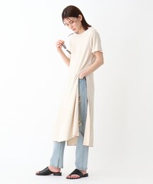 BASECONTROL | ◆【WEB限定】配色メロウカット スリットワンピース(ワンピース)