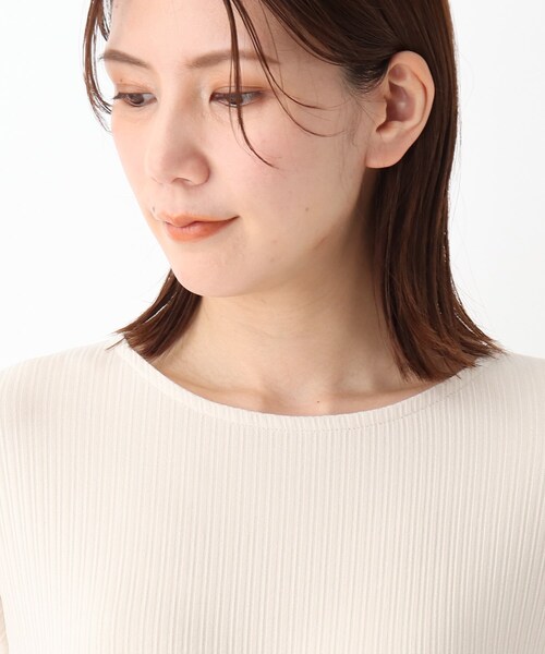 BASECONTROL(ベースコントロール)の「◆【WEB限定】配色メロウカット スリットワンピース(ワンピース・レディース・ダークグレー/アイボリー/ブラック・99)」の13枚目の写真