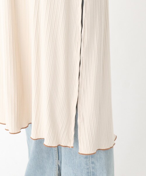 BASECONTROL(ベースコントロール)の「◆【WEB限定】配色メロウカット スリットワンピース(ワンピース・レディース・ダークグレー/アイボリー/ブラック・99)」の5枚目の写真