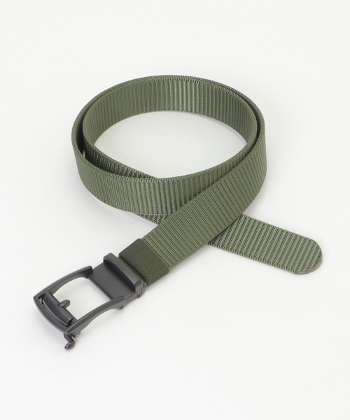 ikka(イッカ)の「スマートロックナイロンベルト(ベルト・メンズ・オリーブ/ブラック/ベージュ/ネイビー/チャコール・FREE)」の1枚目の写真
