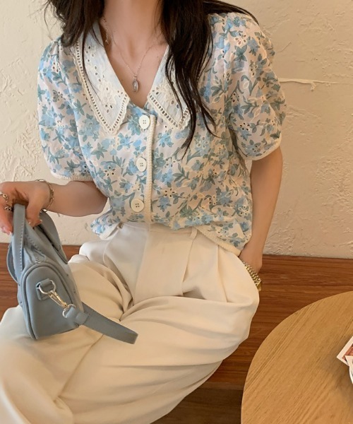 韓国風小花ブラウス シャツ ブラウス Aimoha アイモハ のファッション通販 Zozotown