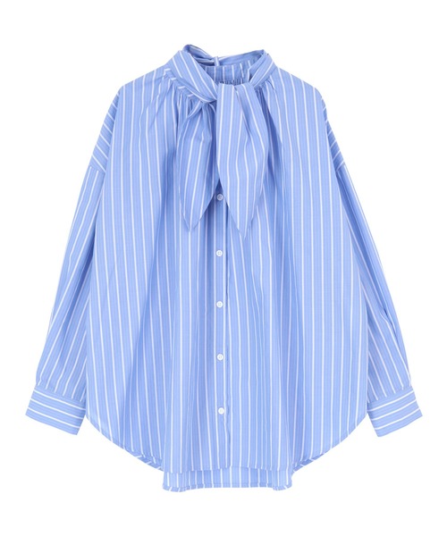 titivate（ティティベイト）の「ﾎﾞｳﾀｲ付きﾎﾞﾘｭｰﾑｼｬﾂﾌﾞﾗｳｽ（シャツ/ブラウス・レディース・ピンク系その他/ブラック/オレンジ系その他/オフホワイト/ブルー系その他・M/S）」の6枚目の写真