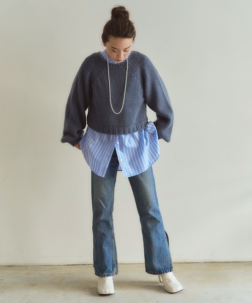 titivate（ティティベイト）の「ﾎﾞｳﾀｲ付きﾎﾞﾘｭｰﾑｼｬﾂﾌﾞﾗｳｽ（シャツ/ブラウス・レディース・ピンク系その他/ブラック/オレンジ系その他/オフホワイト/ブルー系その他・M/S）」の21枚目の写真