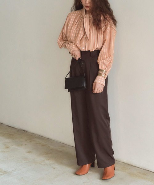 titivate（ティティベイト）の「ﾎﾞｳﾀｲ付きﾎﾞﾘｭｰﾑｼｬﾂﾌﾞﾗｳｽ（シャツ/ブラウス・レディース・ピンク系その他/ブラック/オレンジ系その他/オフホワイト/ブルー系その他・M/S）」の13枚目の写真