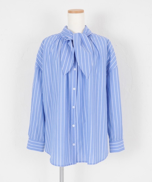 titivate（ティティベイト）の「ﾎﾞｳﾀｲ付きﾎﾞﾘｭｰﾑｼｬﾂﾌﾞﾗｳｽ（シャツ/ブラウス・レディース・ピンク系その他/ブラック/オレンジ系その他/オフホワイト/ブルー系その他・M/S）」の10枚目の写真