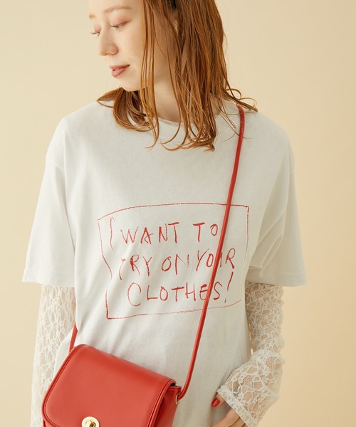 MADEMOISELLE ROPE'(マドモアゼル ロペ)の「【TODAY edition for MADEMOISELLE】メッセージTシャツ(Tシャツ/カットソー・レディース・ホワイト/ブラック/ホワイト系その他/ホワイト系その他2・FREE)」の2枚目の写真