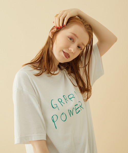 MADEMOISELLE ROPE'(マドモアゼル ロペ)の「【TODAY edition for MADEMOISELLE】メッセージTシャツ(Tシャツ/カットソー・レディース・ホワイト/ブラック/ホワイト系その他/ホワイト系その他2・FREE)」の19枚目の写真