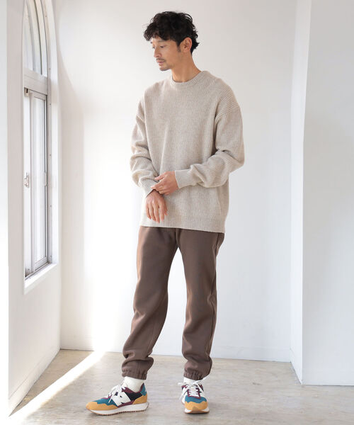 B:MING by BEAMS（ビーミングバイビームス）の「B:MING by BEAMS / タスマニアウール 畦編み クルーネック ニット（ニット/セーター・メンズ・ブラック/サックスブルー/ベージュ/グリーン・LARGE/SMALL/MEDIUM/X-LARGE）」の19枚目の写真