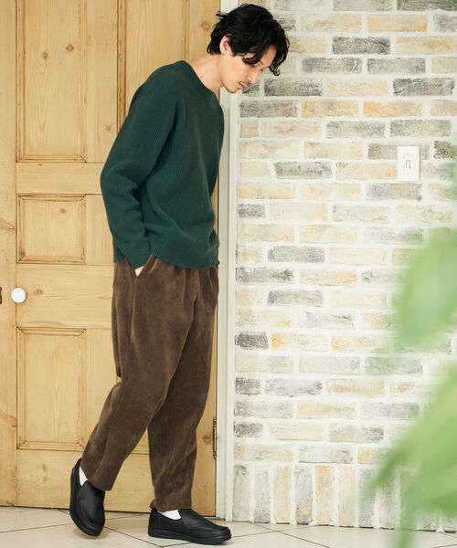 B:MING by BEAMS（ビーミングバイビームス）の「B:MING by BEAMS / タスマニアウール 畦編み クルーネック ニット（ニット/セーター・メンズ・ブラック/サックスブルー/ベージュ/グリーン・LARGE/SMALL/MEDIUM/X-LARGE）」の20枚目の写真