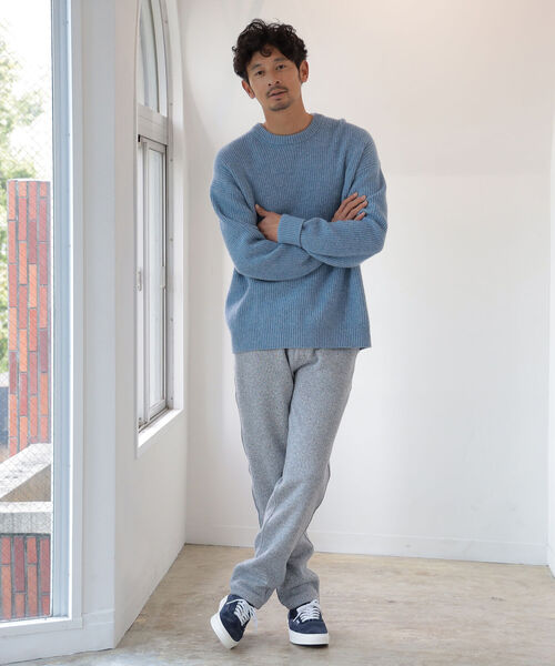 B:MING by BEAMS（ビーミングバイビームス）の「B:MING by BEAMS / タスマニアウール 畦編み クルーネック ニット（ニット/セーター・メンズ・ブラック/サックスブルー/ベージュ/グリーン・LARGE/SMALL/MEDIUM/X-LARGE）」の5枚目の写真