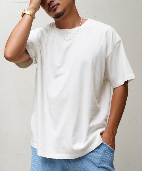 #Re:room(リルーム)の「ウォッシュドヴィンテージビッグTシャツ(Tシャツ/カットソー・メンズ・ブラック/オフホワイト/ブルー・SMALL/MEDIUM/LARGE)」の3枚目の写真