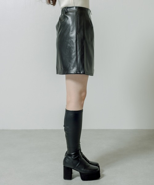 RASVOA（ラスボア）の「フロントジップレザースカート（スカート・レディース・ブラック・FREE）」の21枚目の写真