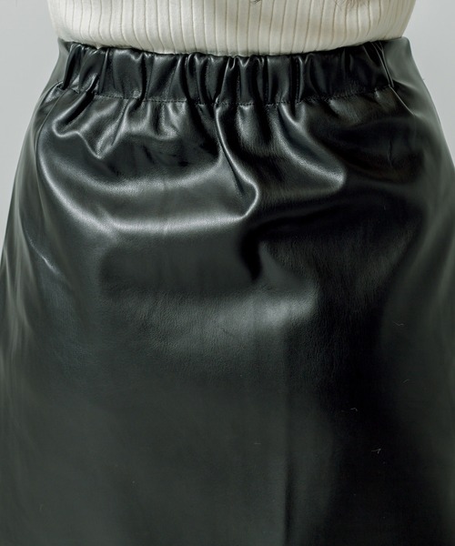 RASVOA（ラスボア）の「フロントジップレザースカート（スカート・レディース・ブラック・FREE）」の7枚目の写真
