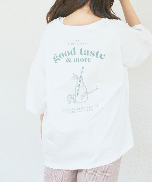 OLIVE des OLIVE（オリーブデオリーブ）の「CreamyビッグTシャツ（Tシャツ/カットソー・レディース・ベージュ/オフホワイト/ラベンダー/スミクロ・FREE）」の2枚目の写真