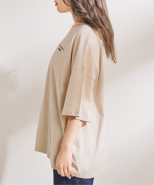 OLIVE des OLIVE（オリーブデオリーブ）の「CreamyビッグTシャツ（Tシャツ/カットソー・レディース・ベージュ/オフホワイト/ラベンダー/スミクロ・FREE）」の15枚目の写真