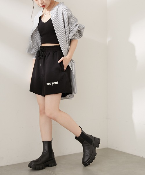 Chico（チコ）の「ロゴスウェットショートパンツ（スウェットパンツ・レディース・アイボリー/グレー/ブラック/グリーン・FREE）」の21枚目の写真