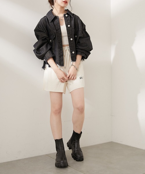 Chico（チコ）の「ロゴスウェットショートパンツ（スウェットパンツ・レディース・アイボリー/グレー/ブラック/グリーン・FREE）」の12枚目の写真