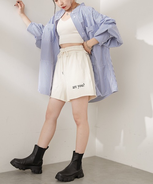 Chico（チコ）の「ロゴスウェットショートパンツ（スウェットパンツ・レディース・アイボリー/グレー/ブラック/グリーン・FREE）」の6枚目の写真