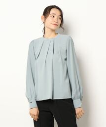 N.(N. Natural Beauty Basic) | ◆ゴールドボタンプリーツブラウス(シャツ/ブラウス)