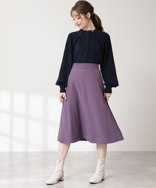 N.(N. Natural Beauty Basic)(エヌエヌナチュラルビューティーベーシック)の「◆ゴールドボタンプリーツブラウス(シャツ/ブラウス・レディース・ホワイト/ライトグリーン/ブルー/ネイビー・MEDIUM)」の11枚目の写真