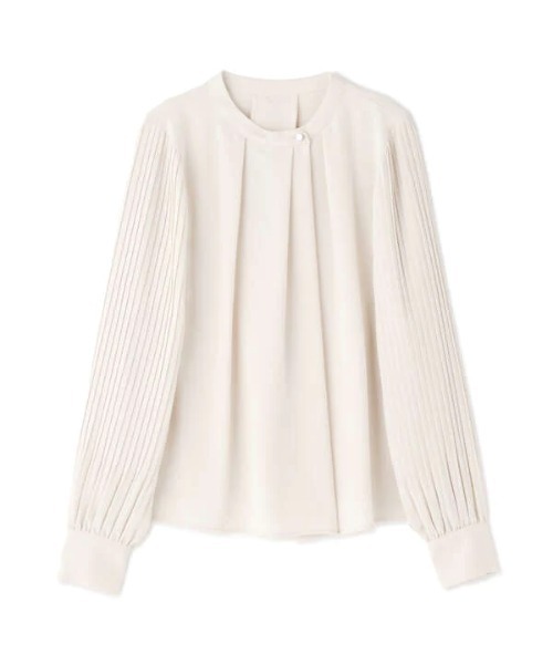 N.(N. Natural Beauty Basic)(エヌエヌナチュラルビューティーベーシック)の「◆ゴールドボタンプリーツブラウス(シャツ/ブラウス・レディース・ホワイト/ライトグリーン/ブルー/ネイビー・MEDIUM)」の16枚目の写真