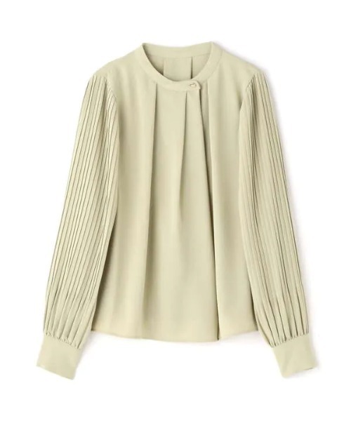 N.(N. Natural Beauty Basic)(エヌエヌナチュラルビューティーベーシック)の「◆ゴールドボタンプリーツブラウス(シャツ/ブラウス・レディース・ホワイト/ライトグリーン/ブルー/ネイビー・MEDIUM)」の14枚目の写真