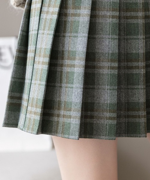meJane（ミージェーン）の「ポップチェック柄プリーツミニスカート（スカート・レディース・チャコールグレー/ブルー/グリーン・S/M）」の12枚目の写真
