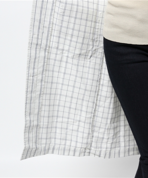 WEGO（ウィゴー）の「WEGO/ショップコート（ステンカラーコート・レディース・アイボリー/ホワイト系その他/ダークインディゴブルー・FREE）」の12枚目の写真