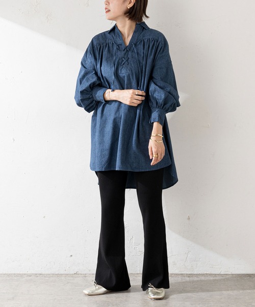 SHENERY（シーナリー）の「リブニットフレアパンツ（その他パンツ・レディース・ブラック/グレイッシュベージュ・FREE）」の12枚目の写真