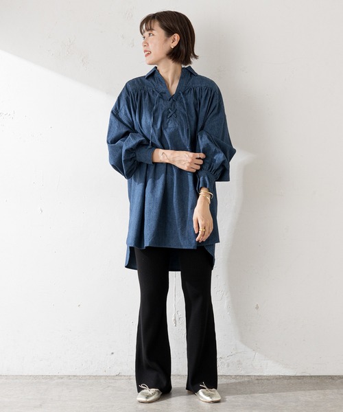 SHENERY（シーナリー）の「リブニットフレアパンツ（その他パンツ・レディース・ブラック/グレイッシュベージュ・FREE）」の18枚目の写真