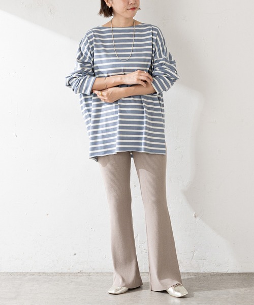 SHENERY（シーナリー）の「リブニットフレアパンツ（その他パンツ・レディース・ブラック/グレイッシュベージュ・FREE）」の14枚目の写真