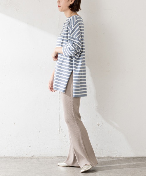 SHENERY（シーナリー）の「リブニットフレアパンツ（その他パンツ・レディース・ブラック/グレイッシュベージュ・FREE）」の8枚目の写真