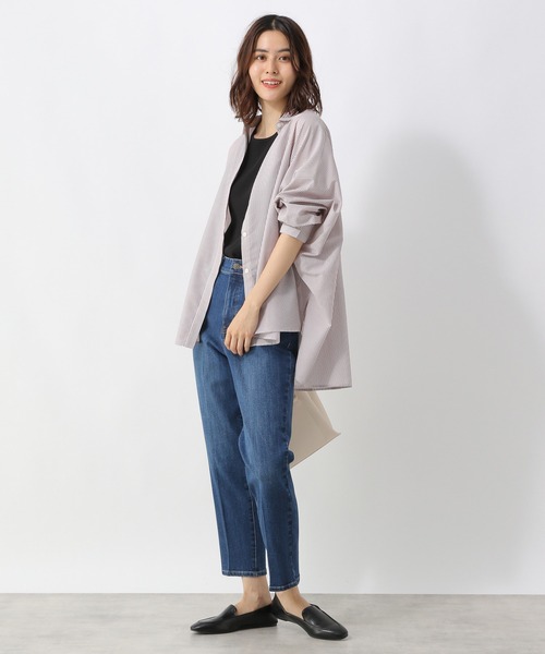 LEPSIM（レプシィム）の「アソートポンチョシャツ長袖　217982（シャツ/ブラウス・レディース・ストライプ/オフホワイト/イエロー・FREE）」の12枚目の写真