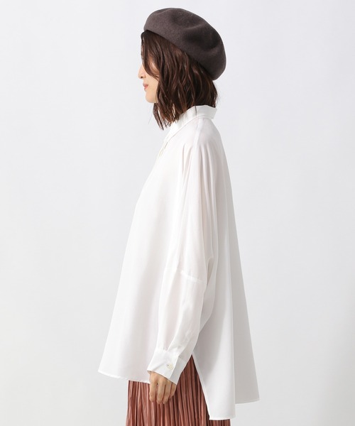 LEPSIM（レプシィム）の「アソートポンチョシャツ長袖　217982（シャツ/ブラウス・レディース・ストライプ/オフホワイト/イエロー・FREE）」の6枚目の写真