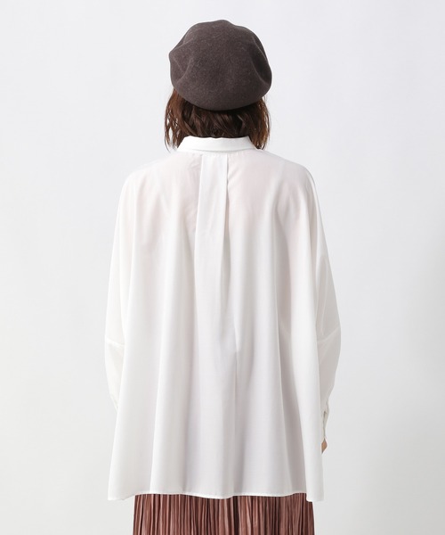 LEPSIM（レプシィム）の「アソートポンチョシャツ長袖　217982（シャツ/ブラウス・レディース・ストライプ/オフホワイト/イエロー・FREE）」の15枚目の写真