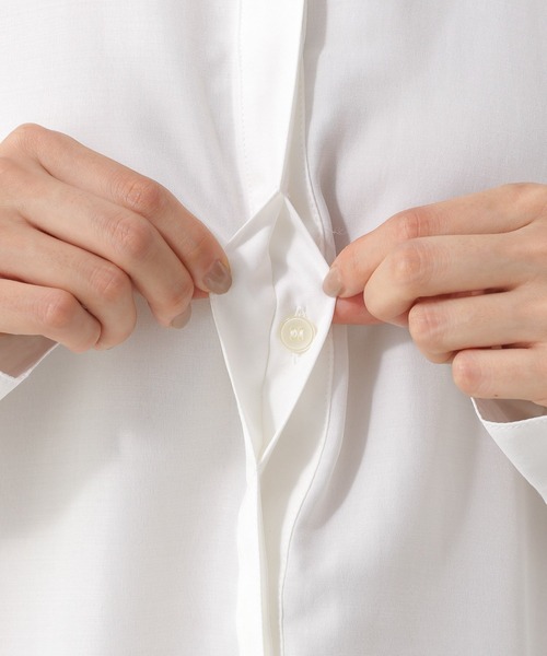 LEPSIM（レプシィム）の「アソートポンチョシャツ長袖　217982（シャツ/ブラウス・レディース・ストライプ/オフホワイト/イエロー・FREE）」の13枚目の写真