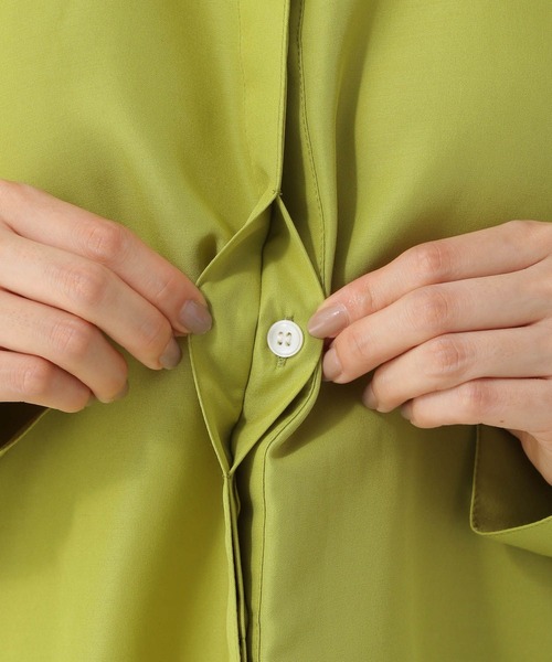 LEPSIM（レプシィム）の「アソートポンチョシャツ長袖　217982（シャツ/ブラウス・レディース・ストライプ/オフホワイト/イエロー・FREE）」の7枚目の写真