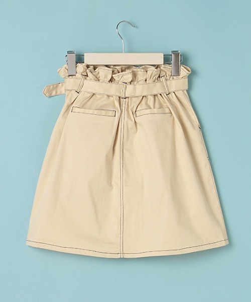 Lindsay（リンジィ）の「ベルトつきペーパーバックウエストスカート（スカート・キッズ・ライトカーキ/ブラック/アイボリー・L/M/S）」の9枚目の写真